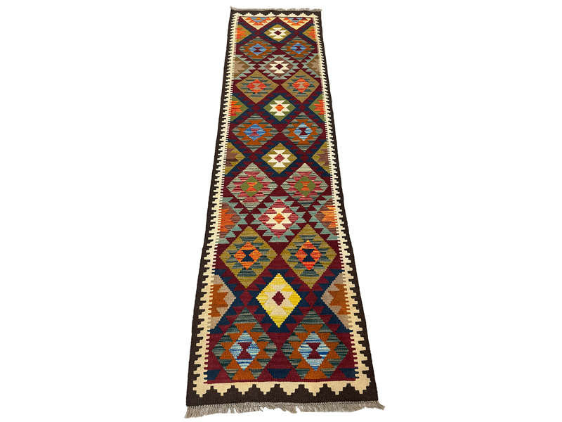 Beautiful Afghan Maimana kilim Runne 291 x 78 CM