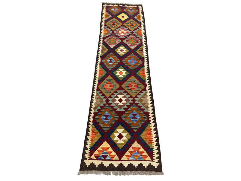 Beautiful Afghan Maimana kilim Runne 291 x 78 CM