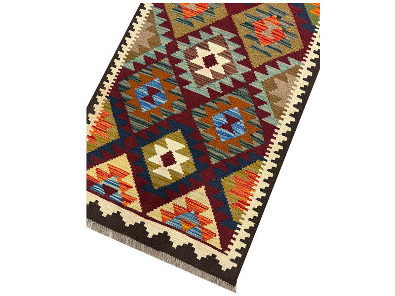 Beautiful Afghan Maimana kilim Runne 291 x 78 CM