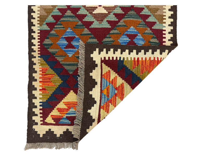Beautiful Afghan Maimana kilim Runne 291 x 78 CM