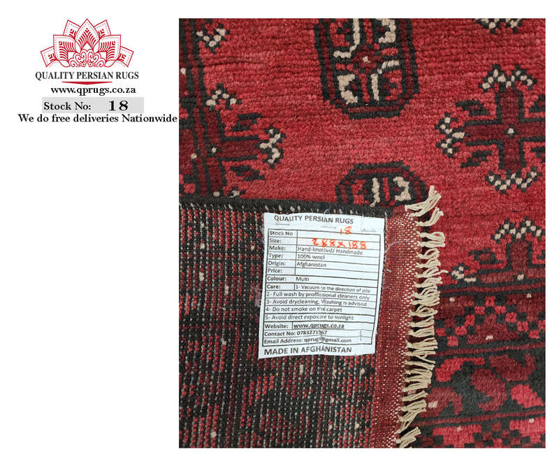 Afghan Handmade Bukhara Carpet 288 x 188 cm