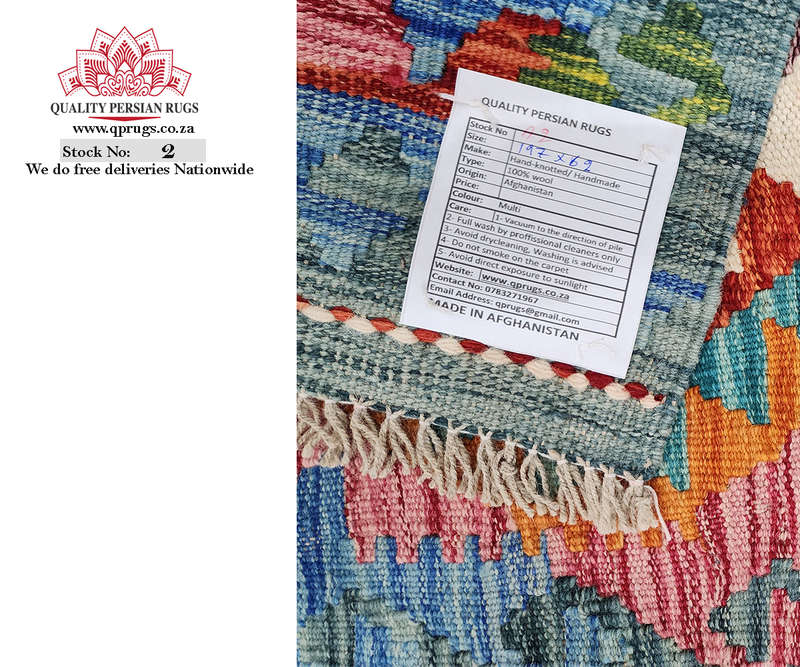 Stunning Afghan Choubi Kilim Runner 197 x 62 CM