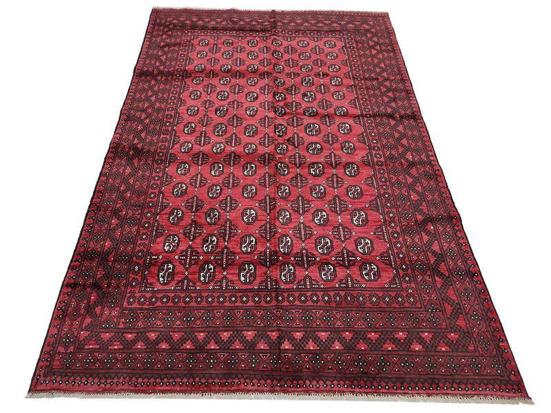 Gorgeous Red Afghan Handmade Carpet 290 x 191 cm