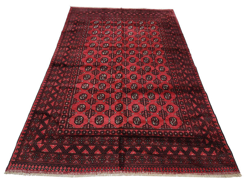 Gorgeous Red Afghan Handmade Carpet 290 x 191 cm
