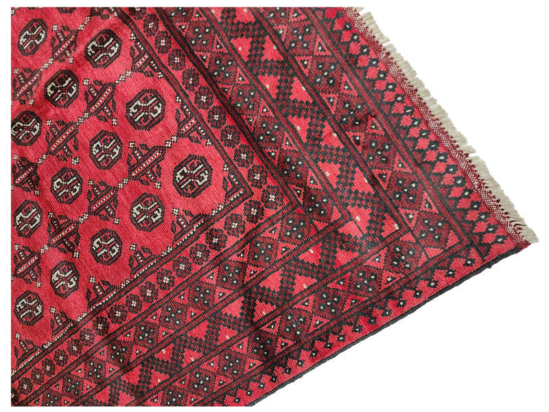 Gorgeous Red Afghan Handmade Carpet 290 x 191 cm