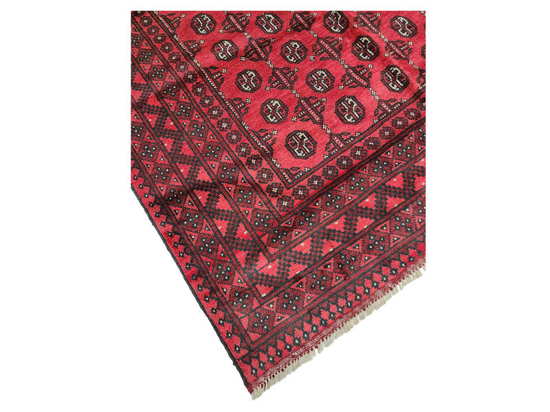 Gorgeous Red Afghan Handmade Carpet 290 x 191 cm