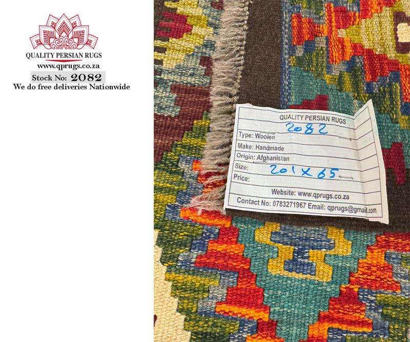 Stunning Afghan Maimana Kilim Runner 201 x 65 CM
