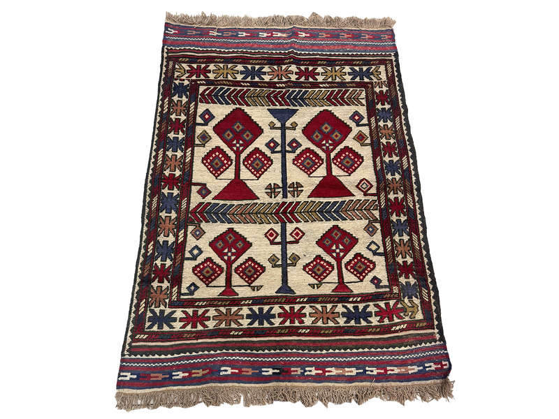  Beautiful Afghan Barjesta  Handmade Carpet 162 x 109 CM