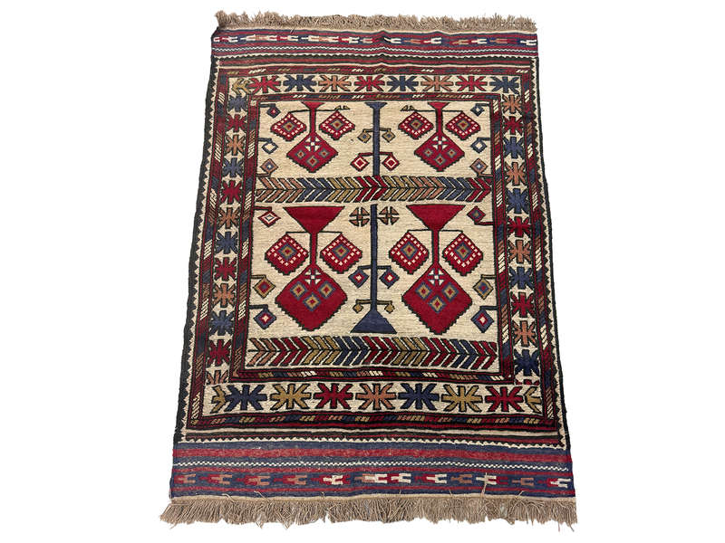  Beautiful Afghan Barjesta  Handmade Carpet 162 x 109 CM