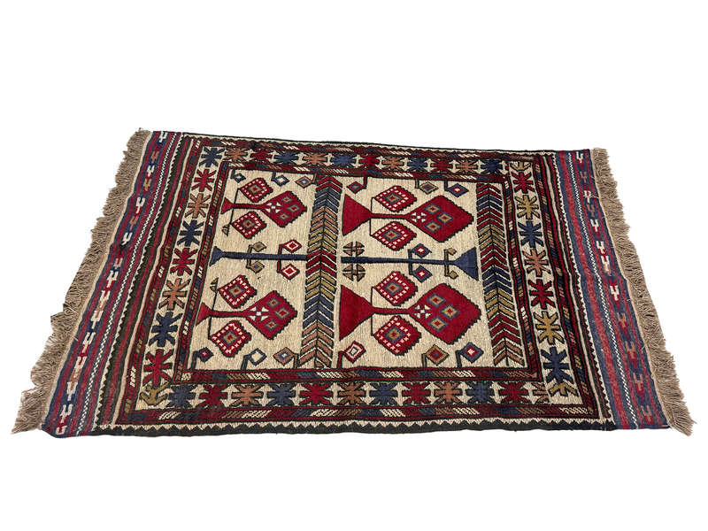  Beautiful Afghan Barjesta  Handmade Carpet 162 x 109 CM