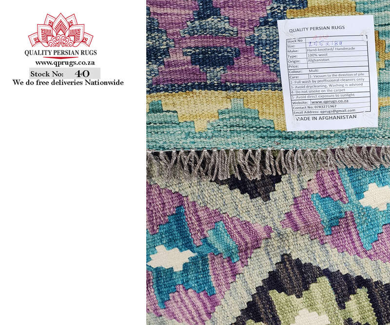 Rare Color Afghan Choubi kilim 255 x 184 CM