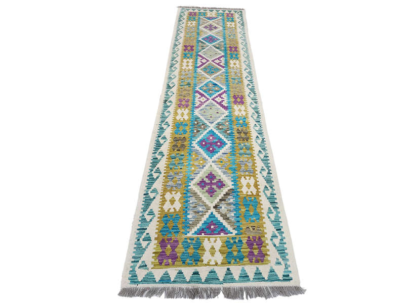 Stunning Afghan Choubi kilim Runner 294 x 85 CM