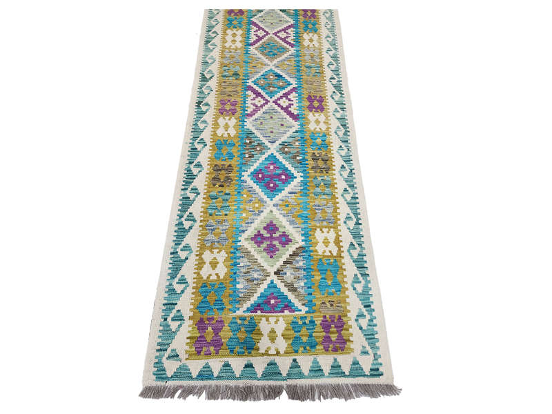 Stunning Afghan Choubi kilim Runner 294 x 85 CM