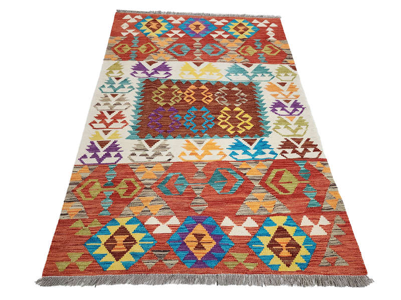 Incredible Afghan Choubi Kilim 186 x 121 CM
