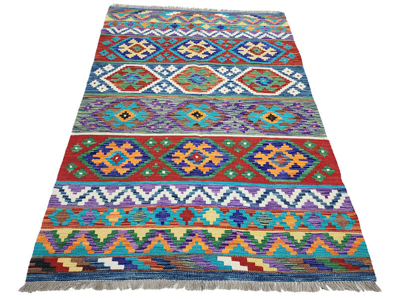 Rare Pattern Afghan Choubi kilim 188 x 129 CM