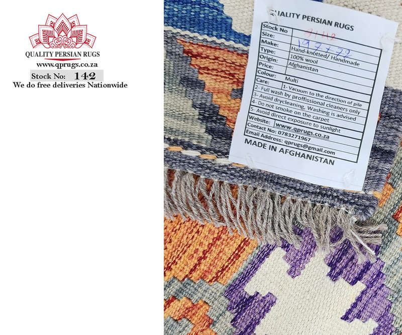 Unique Pattern Afghan Choubi Kilim Runner 197 x 72 CM