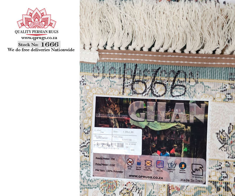 Persian Green and Grey Carpet 180 x 120 CM