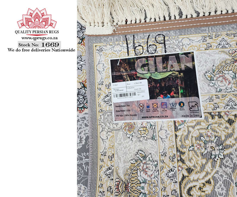 Fine Persian Gilan Grey Carpet 180 x 120 CM