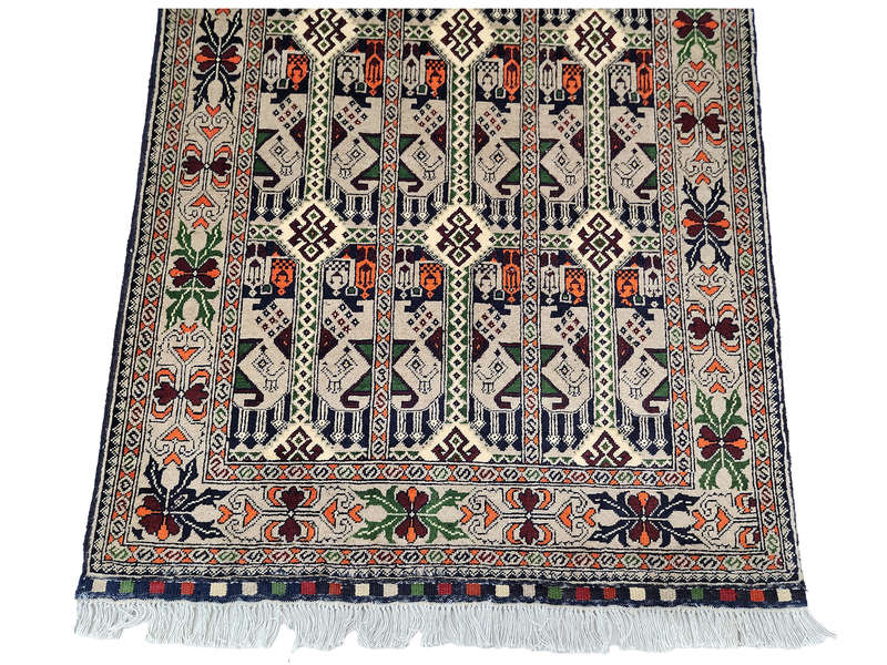 Top Quality Afghan Handmade Carpet 149 X 97 CM