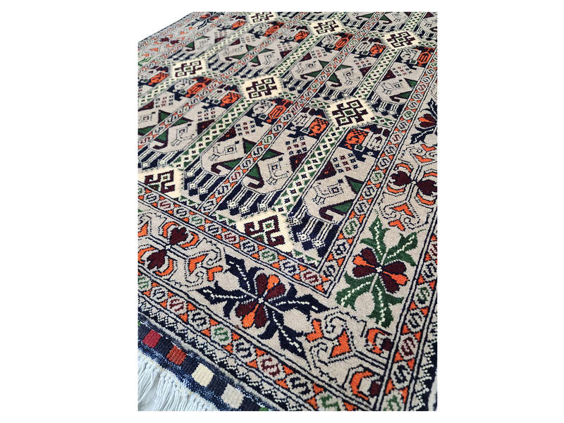 Top Quality Afghan Handmade Carpet 149 X 97 CM