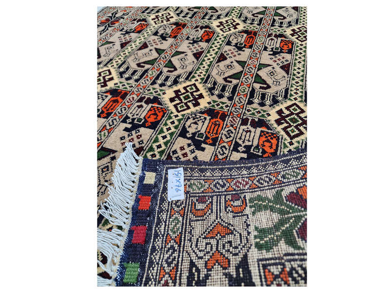 Top Quality Afghan Handmade Carpet 149 X 97 CM
