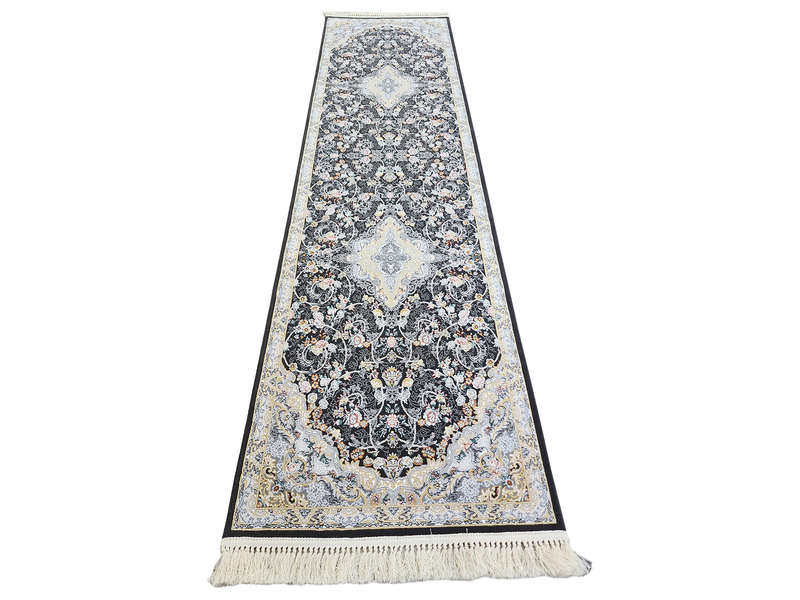 Beautiful Persian Gilan Black Runner 300 x 80 CM