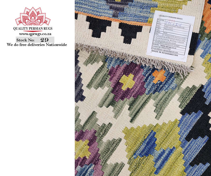 Gorgeous Rare Color Afghan Choubi kilim 296 X 205 CM