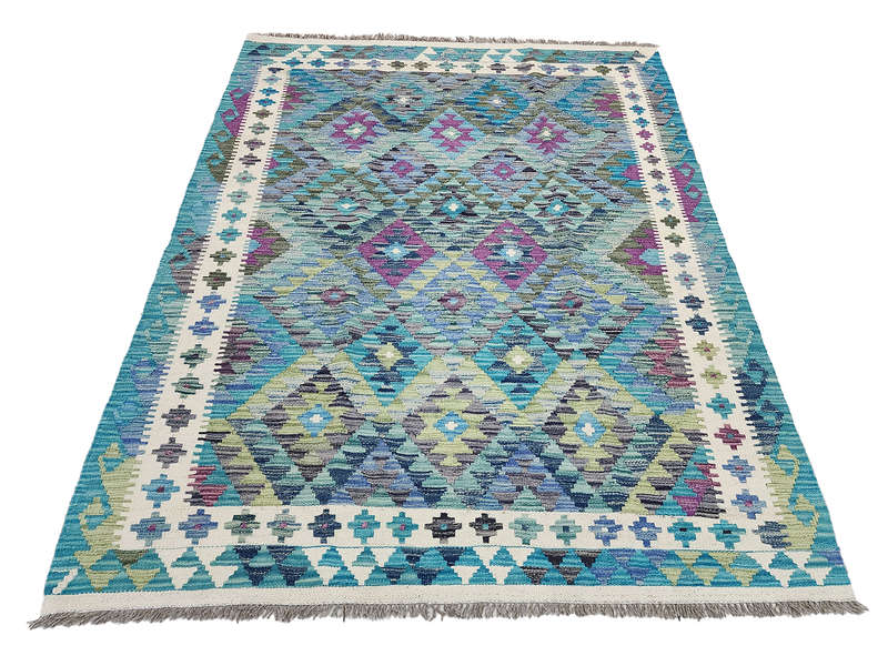 Rare Color Afghan Choubi Kilim 197 x 148 CM
