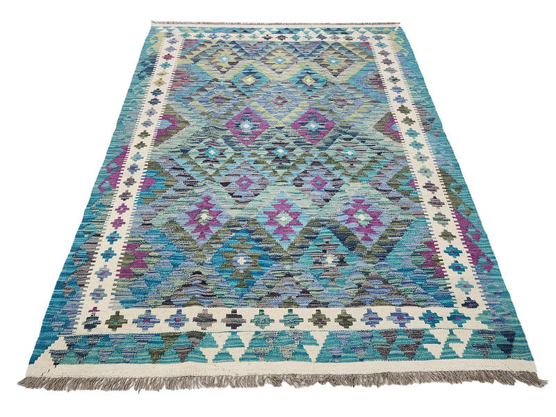 Rare Color Afghan Choubi Kilim 197 x 148 CM
