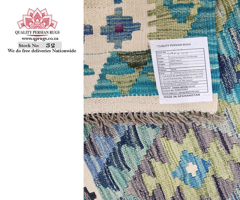 Rare Color Afghan Choubi Kilim 197 x 148 CM