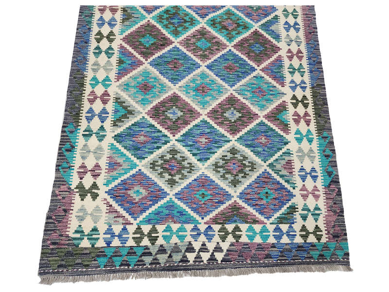 Fine Rare Color Afghan Choubi Kilim 193 x 150 CM