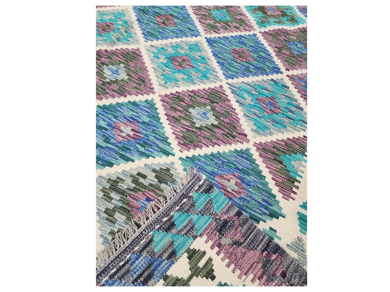 Fine Rare Color Afghan Choubi Kilim 193 x 150 CM