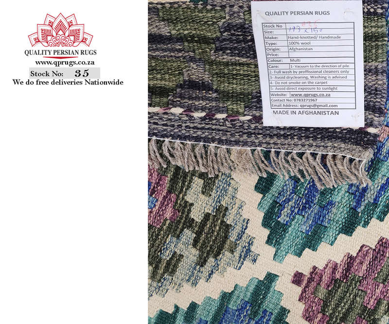 Fine Rare Color Afghan Choubi Kilim 193 x 150 CM