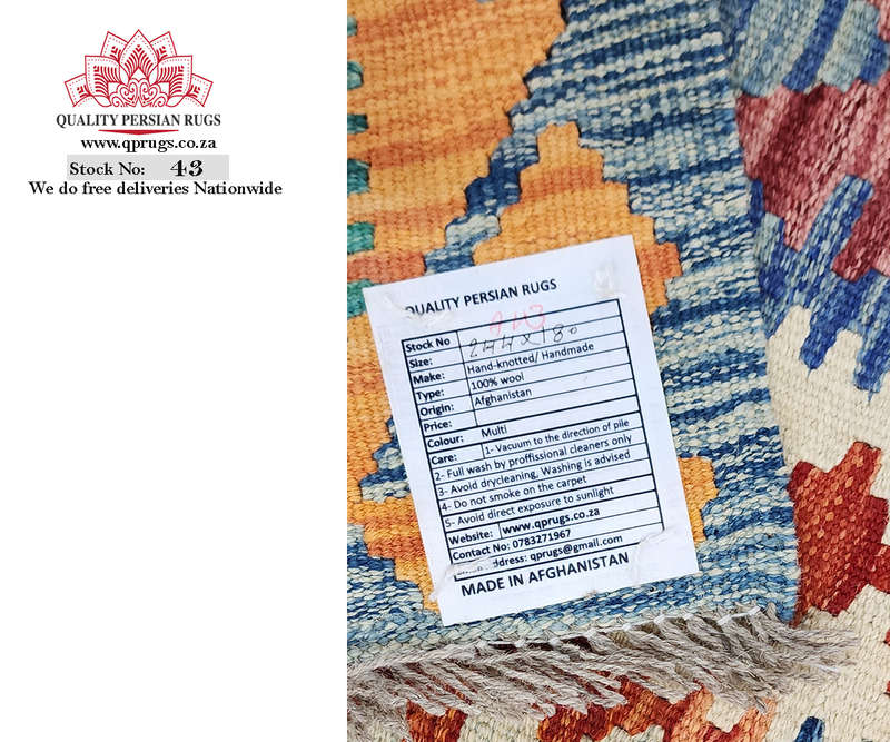 Gorgeous Afghan Choubi Kilim 244 x 180 CM