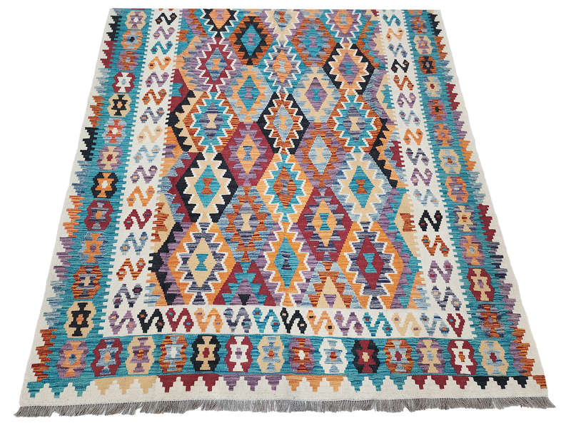 Beautiful Afghan Handmade Choubi Kilim 302 X 203 CM
