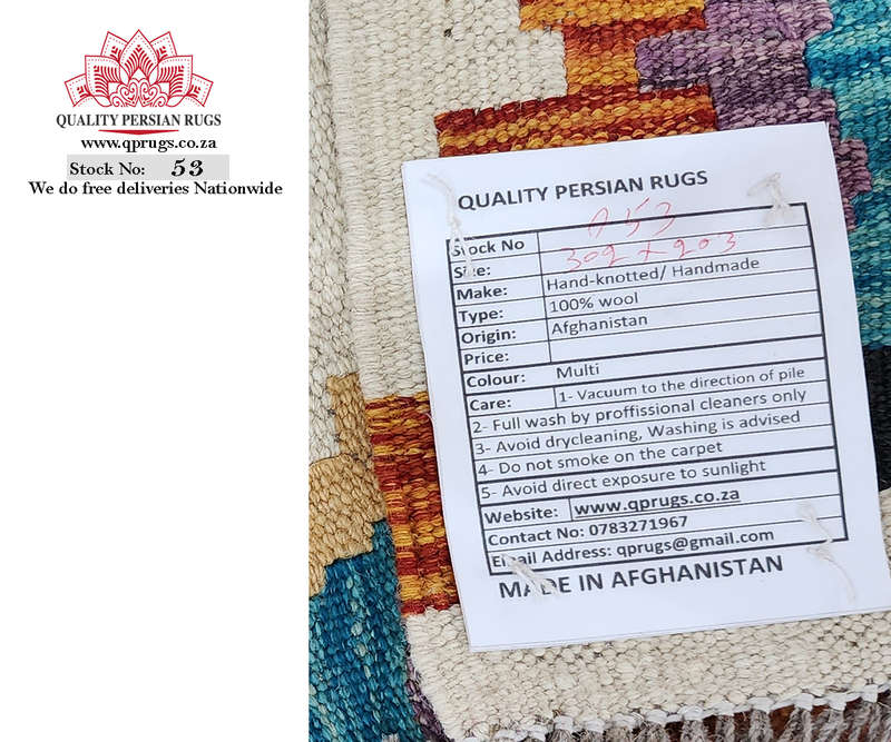Beautiful Afghan Handmade Choubi Kilim 302 X 203 CM