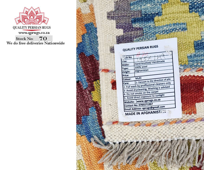 Beautiful Afghan Choubi Kilim 195 x 149 CM