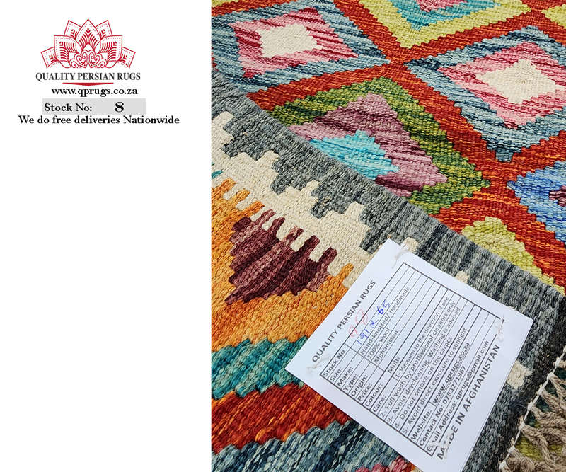 Stunning Afghan Choubi Kilim Runner 191 x 65 CM