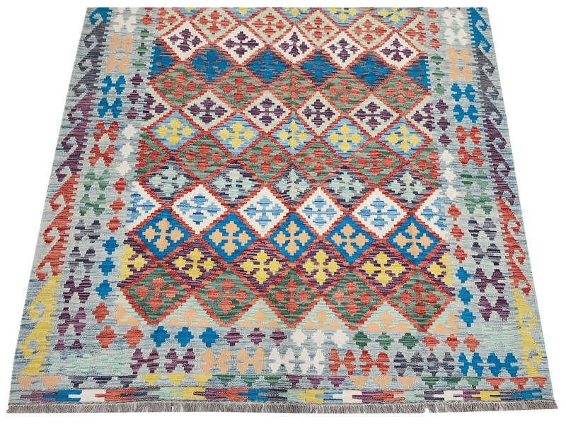 Gorgeous Afghan Handmade Choubi Kilim 305 X 206 CM