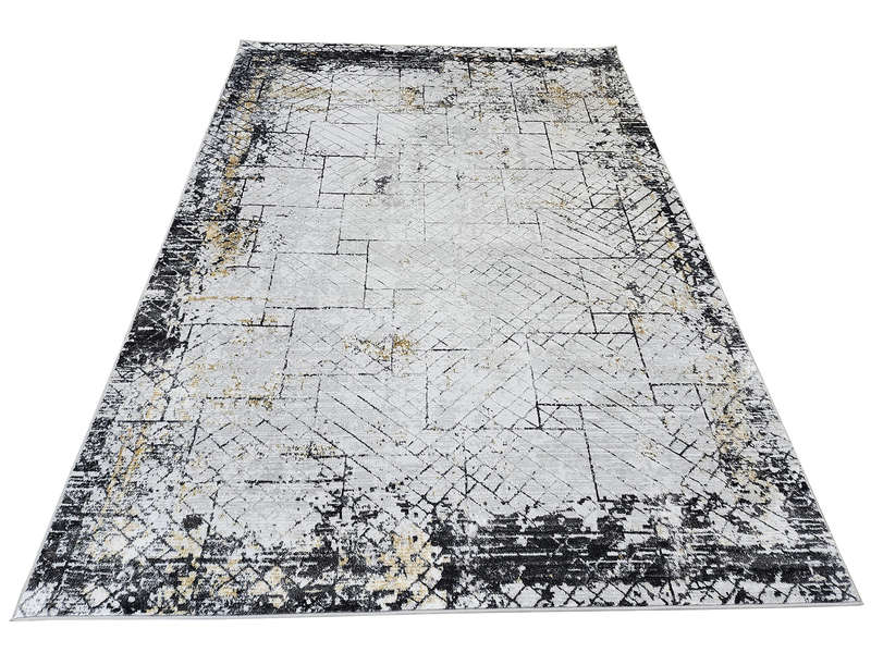 Modern Grey and Black Carpet 230 x 160 CM