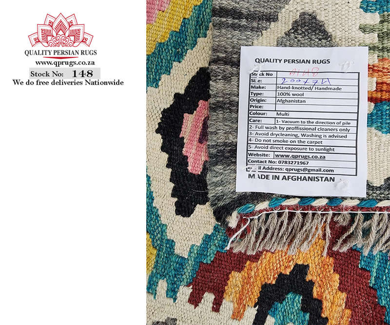 Gorgeous Afghan Choubi Kilim Runner 200 x 74 CM