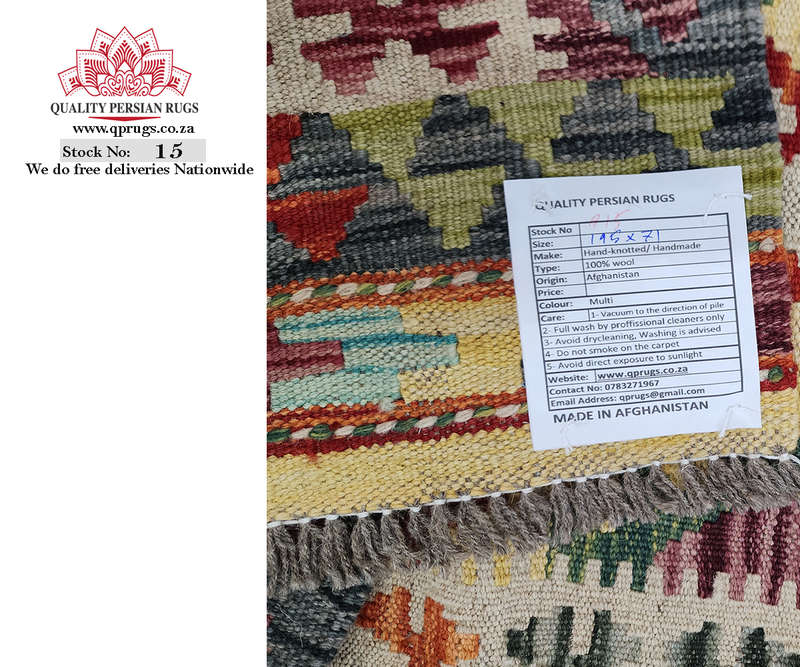 Gorgeous Afghan Choubi Kilim Runner 195 x 71 CM