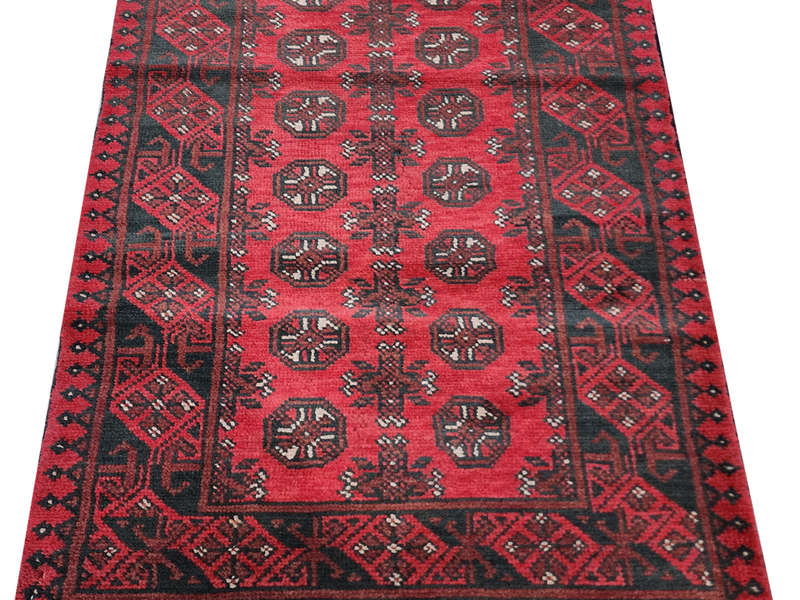 Good quality Red Afghan Runner 286 x 77cm