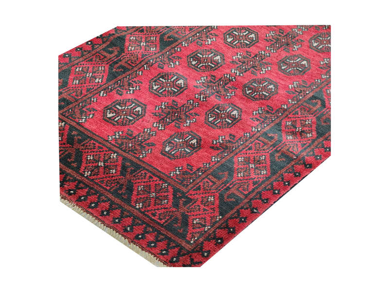 Good quality Red Afghan Runner 286 x 77cm