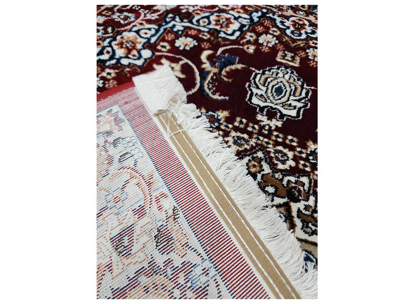 Beautiful Red Bedside Machine Made Carpet 110 x 80 CM