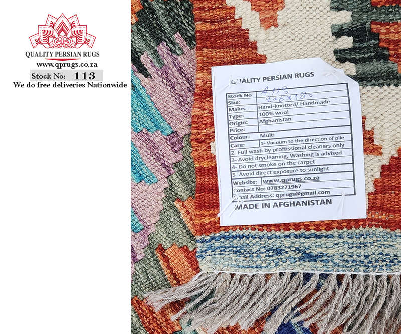 Incredible Afghan Choubi Kilim 206 x 180 CM