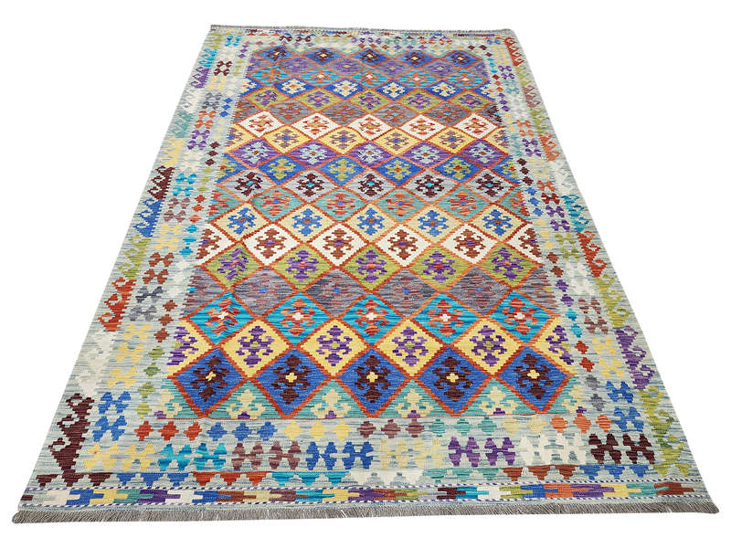 Beautiful Afghan Handwoven Choubi Kilim 308 X 201 CM