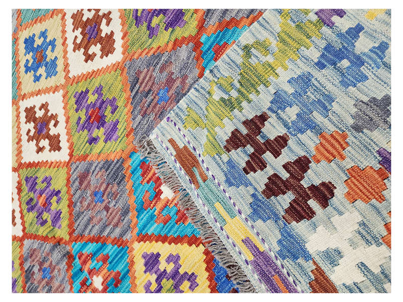 Beautiful Afghan Handwoven Choubi Kilim 308 X 201 CM