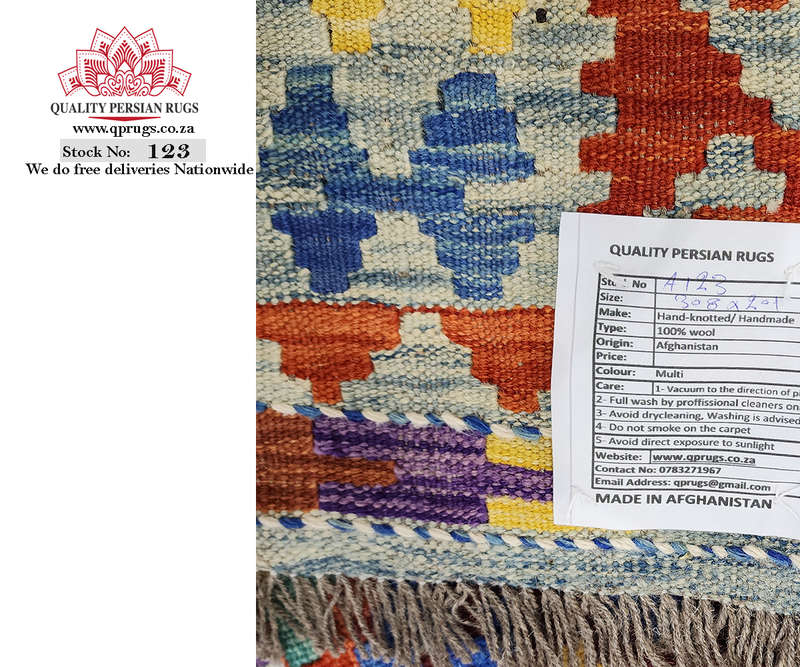 Beautiful Afghan Handwoven Choubi Kilim 308 X 201 CM