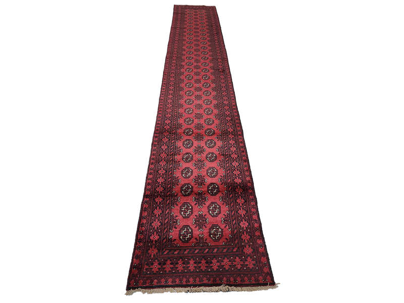 Beautiful 5 Meter Red Afghan Handmade Runner 476 x 77 CM